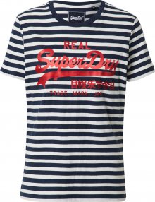 Superdry Tričko námořnická modř / bílá / červená