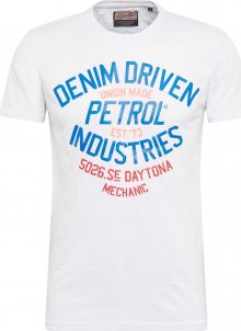 Petrol Industries Tričko bílá / modrá / červená