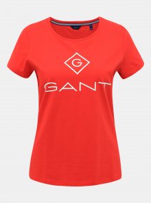 Červené dámské tričko s potiskem GANT 