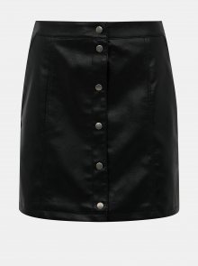 Černá koženková sukně VERO MODA Conneryray