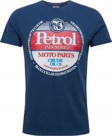 Petrol Industries Tričko marine modrá / bílá / modrá / červená