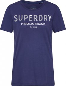 Superdry Tričko \'PREMIUM SEQUIN ENTRY TEE\' námořnická modř