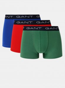 Sada tří boxerek v zelené, červené a modré barvě GANT 