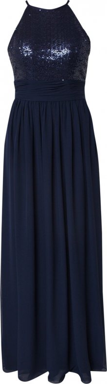 STAR NIGHT Společenské šaty \'long dress (american cut) chiffon & sequins\' námořnická modř