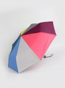 Růžovo-šedý skládací deštník Esprit
