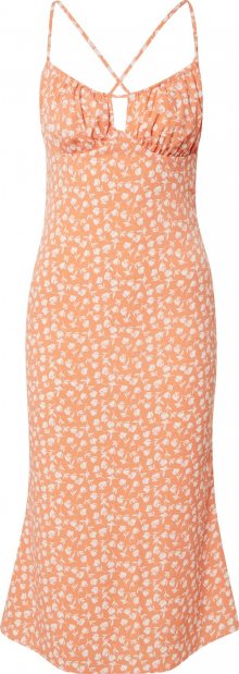 Fashion Union Letní šaty \'EVA\' bílá / oranžová