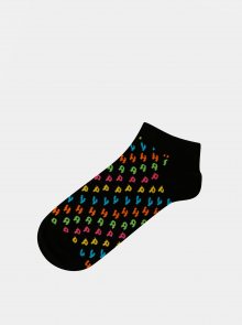 Černé dámské kotníkové vzorované ponožky Happy Socks Happy