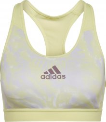 ADIDAS PERFORMANCE Sportovní podprsenka světle šedá / pastelově žlutá