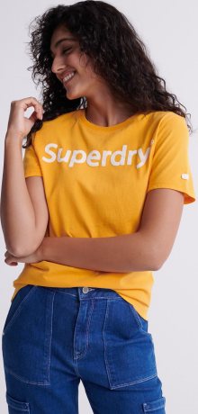 Superdry Tričko bílá / žlutá