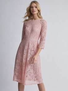 Světle růžové krajkové šaty Dorothy Perkins Tall
