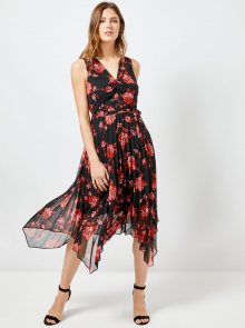 Červeno-černé květované šaty Dorothy Perkins