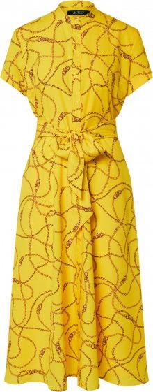 Lauren Ralph Lauren Letní šaty \'KURKO-SHORT SLEEVE-CASUAL DRESS\' žlutá