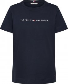 TOMMY HILFIGER Tričko marine modrá / světle červená / bílá
