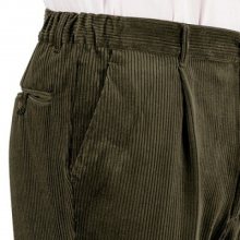 Blancheporte Manšestrové kalhoty, pružný pas zelená 48
