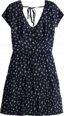 HOLLISTER Letní šaty \'SS TIERED SHORT DRESS 4CC\' námořnická modř