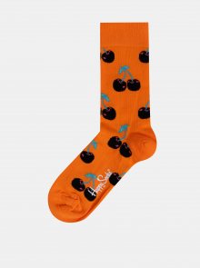 Oranžové vzorované ponožky Happy Socks Cherry Sock