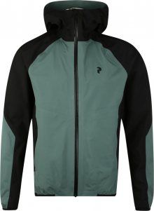 PEAK PERFORMANCE Sportovní bunda černá / zelená