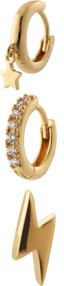 Orelia Náušnice \'Lightning and star ear party\' zlatá