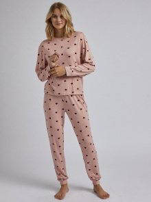 Růžové vzorované dvoudílné pyžamo Dorothy Perkins
