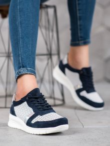 Trendy dámské bílé  polobotky bez podpatku