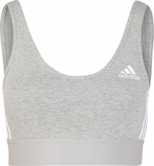 ADIDAS PERFORMANCE Sportovní podprsenka bílá / světle šedá