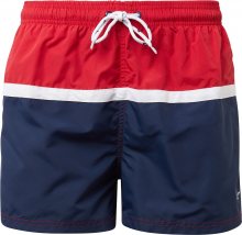 TOM TAILOR Plavecké šortky námořnická modř / ohnivá červená / bílá