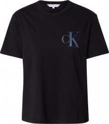 Calvin Klein Jeans Tričko bílá / černá / modrá