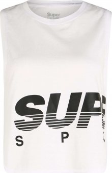 Superdry Sportovní top černá / bílá