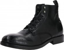 Hudson London Šněrovací boty černá