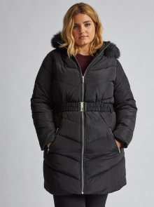 Černý prošívaný zimní kabát Dorothy Perkins Curve
