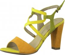 MARCO TOZZI Páskové sandály žlutá / oranžová / zelená
