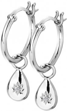 Hot Diamonds Stříbrné kruhové náušnice s diamanty Hoops DE627