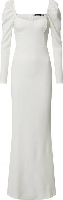 Missguided Společenské šaty \'MILKMAID LS FISHTAIL MAXI DRESS\' bílá