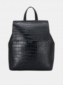 Černý batoh s krokodýlím vzorem Claudia Canova Beth