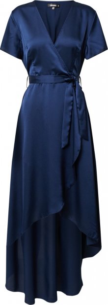 Missguided Koktejlové šaty \'HIGH LOW WRAP MIDI DRESS SS\' tmavě modrá