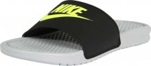 Nike Sportswear Pantofle \'Benassi Just Do It\' černá / svítivě žlutá / šedá