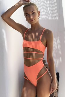 Hugz Plavky Malibu Cut Out Swimsuit Orange L