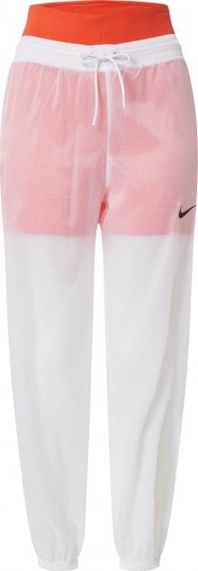 Nike Sportswear Kalhoty oranžová / bílá
