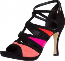 TAMARIS Páskové sandály oranžová / černá / pink / světle růžová
