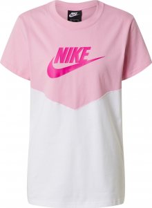 Nike Sportswear Tričko pink / bílá