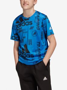 Tričko adidas Performance Yb Tr Bold Tee Modrá