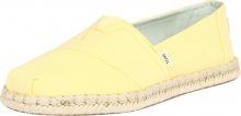 TOMS Espadrilky \'Alpargata\' světle žlutá