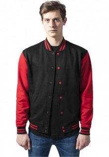 Urban Classics 2-tone College Sweatjacket blk/red - XS