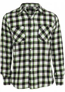 Urban Classics Tricolor Checked Light Flanell Shirt blkwhtlgr - S