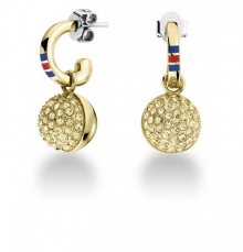 Tommy Hilfiger Ocelové pozlacené náušnice s krystaly TH2700840