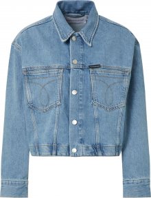 Calvin Klein Jeans Přechodná bunda modrá džínovina