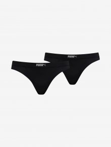 Plavky Puma Micro Mesh Bikini 2 Pack Pack Černá