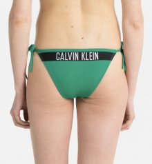 Calvin Klein Plavky Cheeky String Side Zelené Spodní Díl M