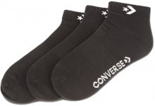 Converse Balení 3ks pánských ponožek 3PP Converse Men’s Mesh Logo 144N-Low Cut Black/White X 3 43-46