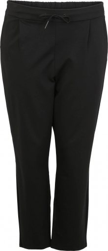 Vero Moda Curve Kalhoty se sklady v pase černá